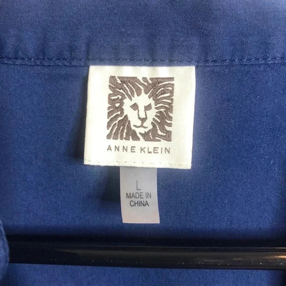 Anne Klein top-navy-sz lg - Picture 2 of 3